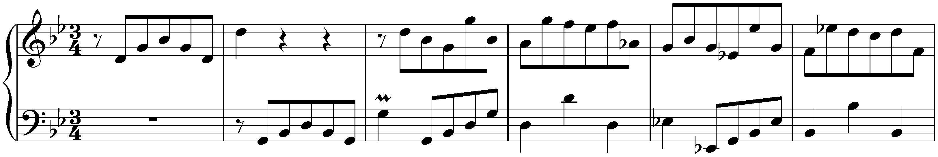 Nine little Preludes from the Notebook for Wilhelm Friedemann Bach, BWV 924–932; 7. G minor, BWV 930