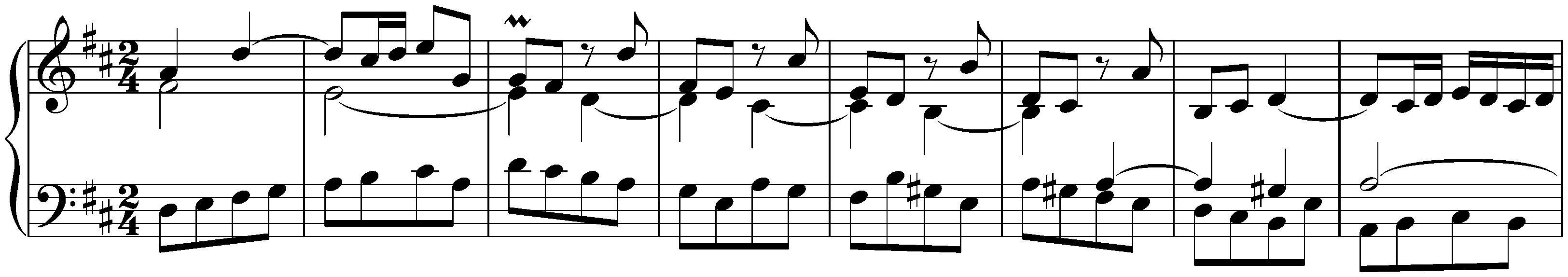Six little Preludes, BWV 933–938; 4. D major, BWV 936