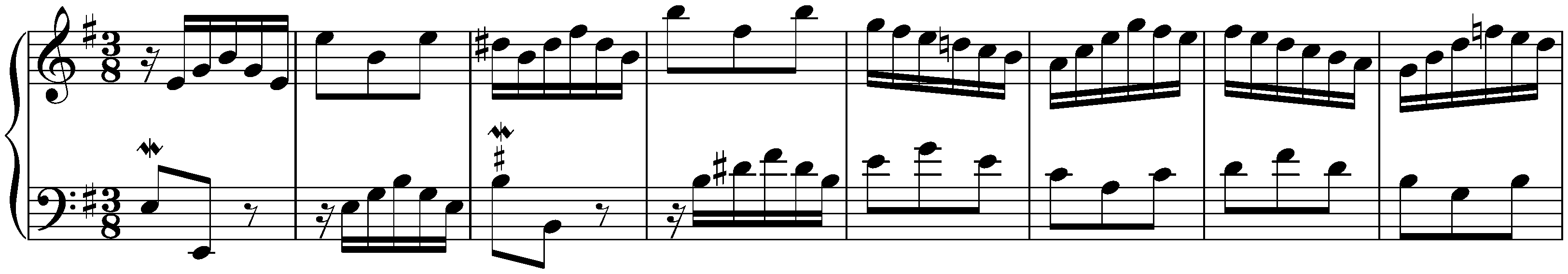 Six little Preludes, BWV 933–938; 6. E minor, BWV 938