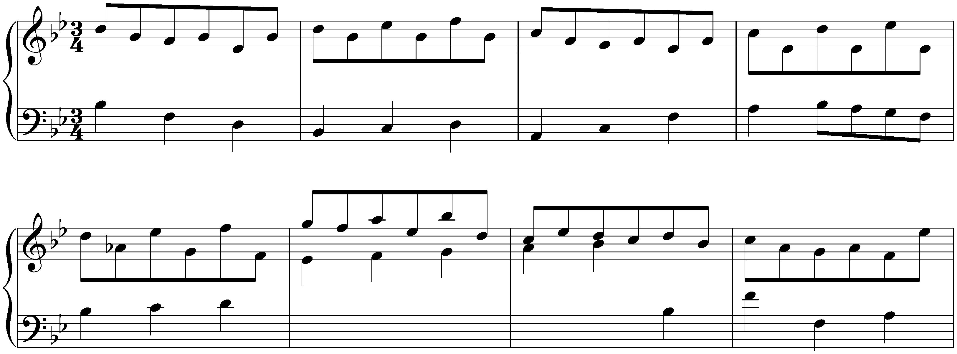 Partita no. 1 in B-flat major, BWV 825; 5. Menuet I – Menuet II – Menuet I
