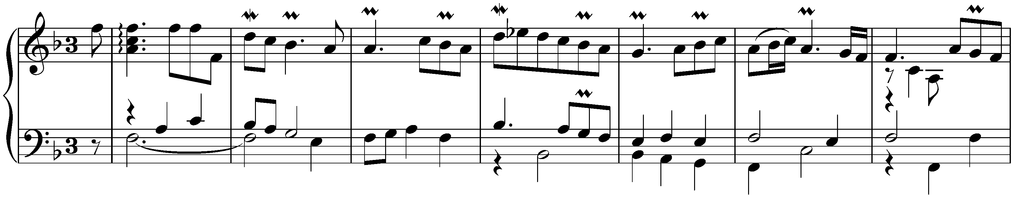 Praeludium et Partita del tuono terzo in F major, BWV 833; 3. Courante