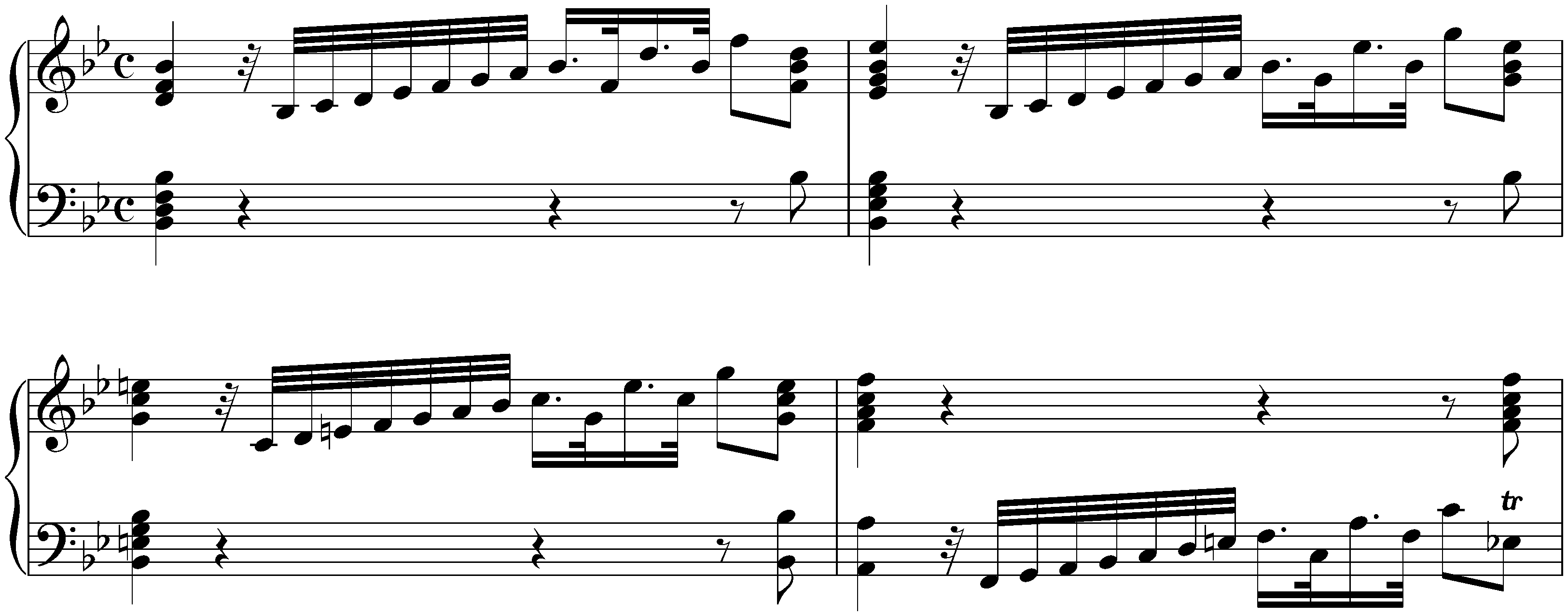 Prelude and Fugue in B-flat major on B-A-C-H, BWV 898; 1. Prelude
