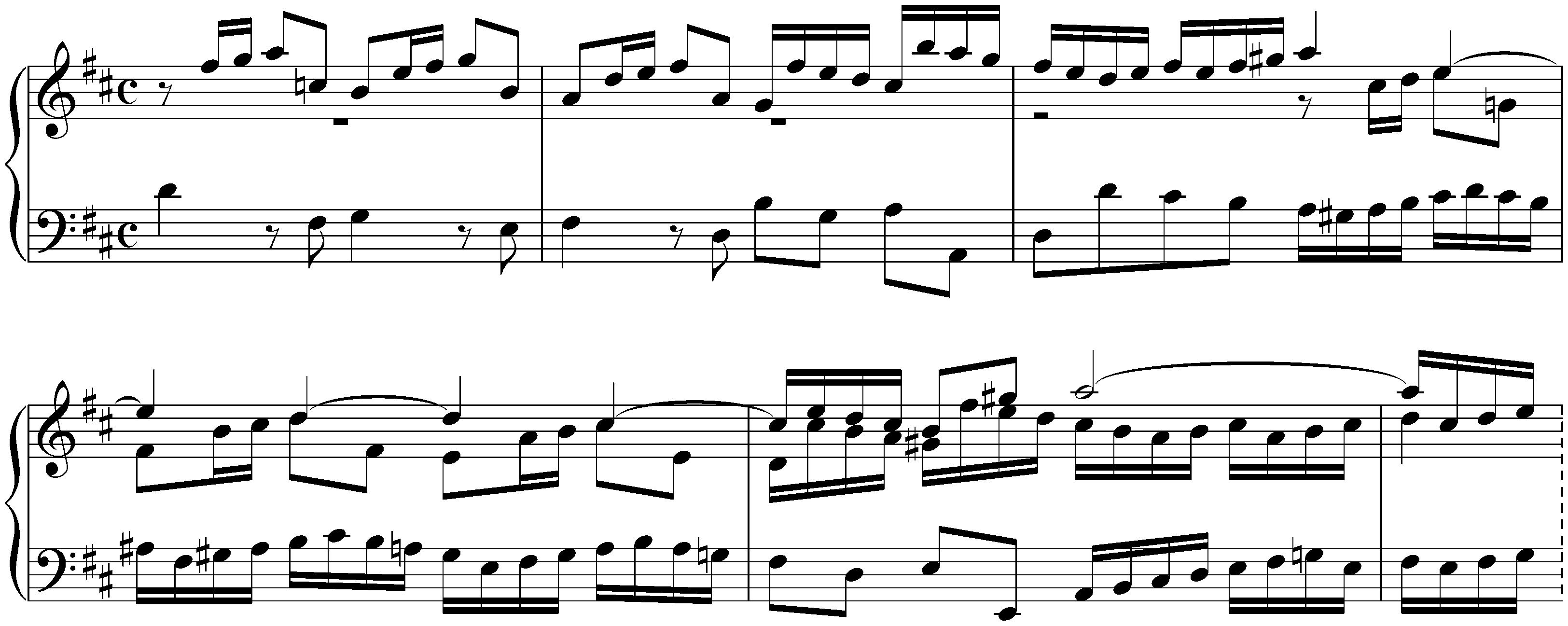 Fifteen Sinfonias, BWV 787–801; 3. D major, BWV 789