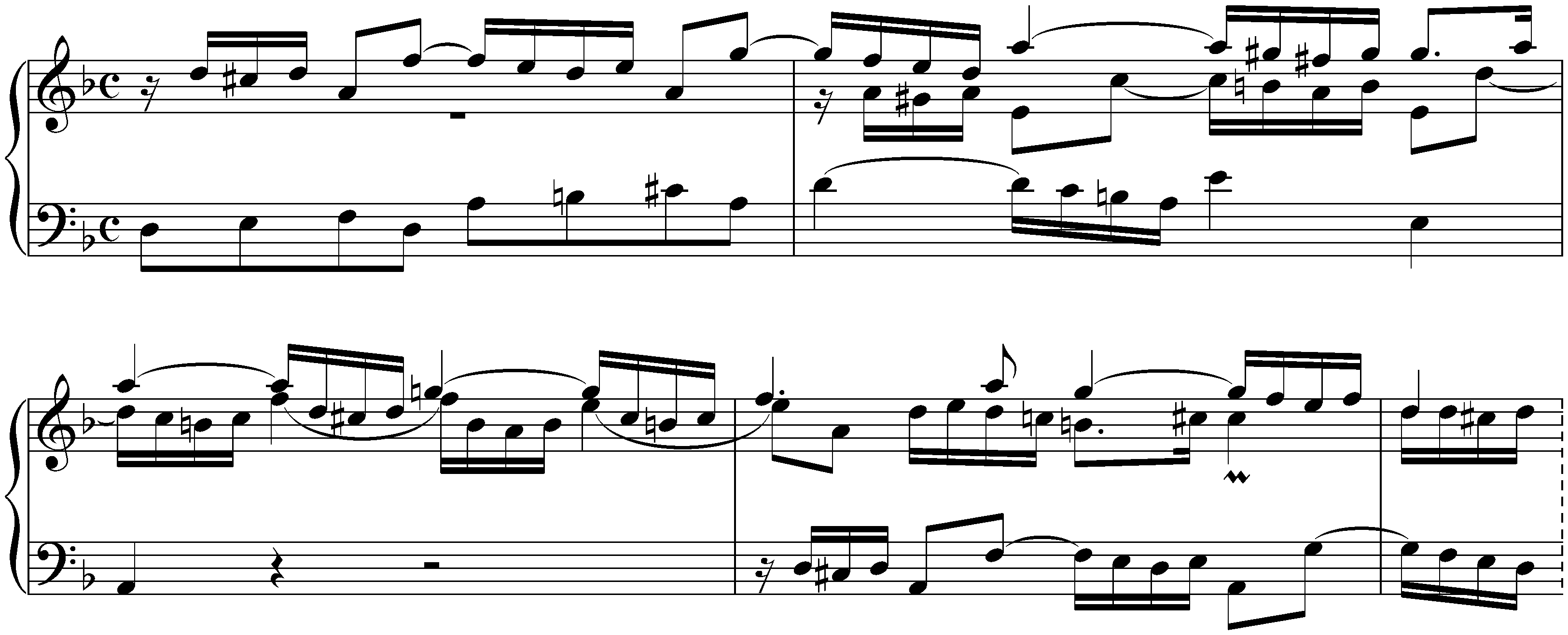 Fifteen Sinfonias, BWV 787–801; 4. D minor, BWV 790