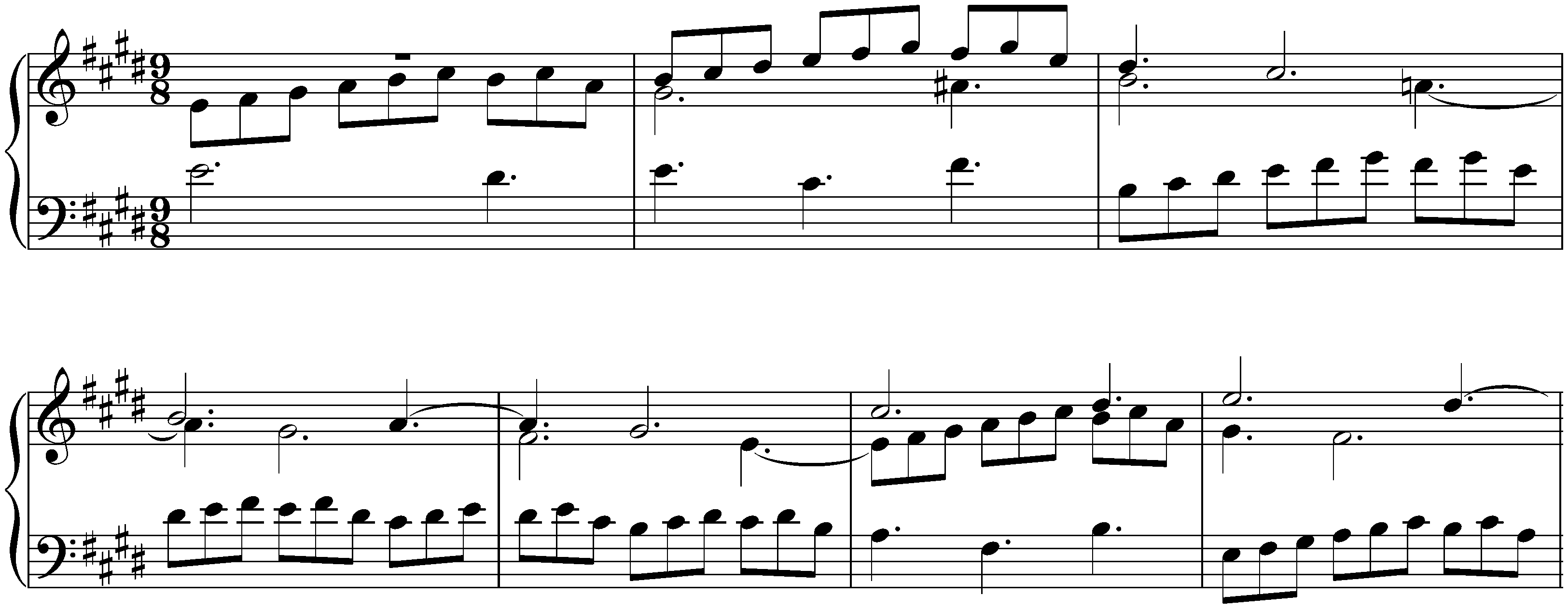 Fifteen Sinfonias, BWV 787–801; 6. E major, BWV 792