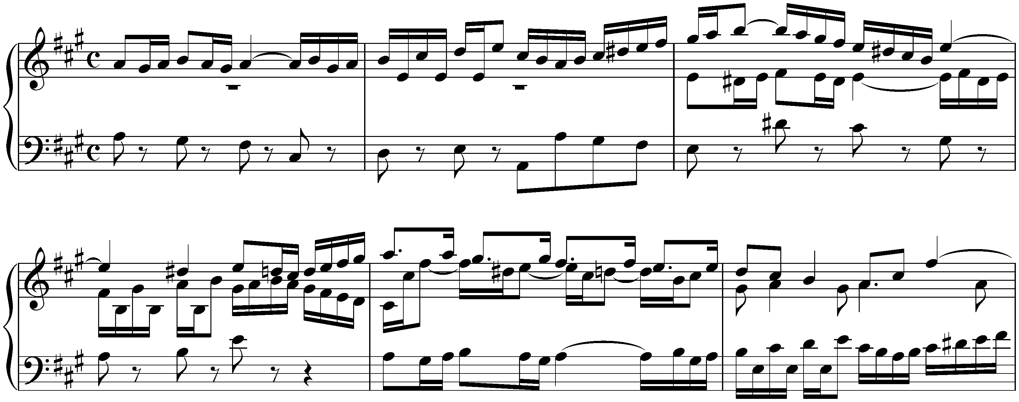 Fifteen Sinfonias, BWV 787–801; 12. A major, BWV 798