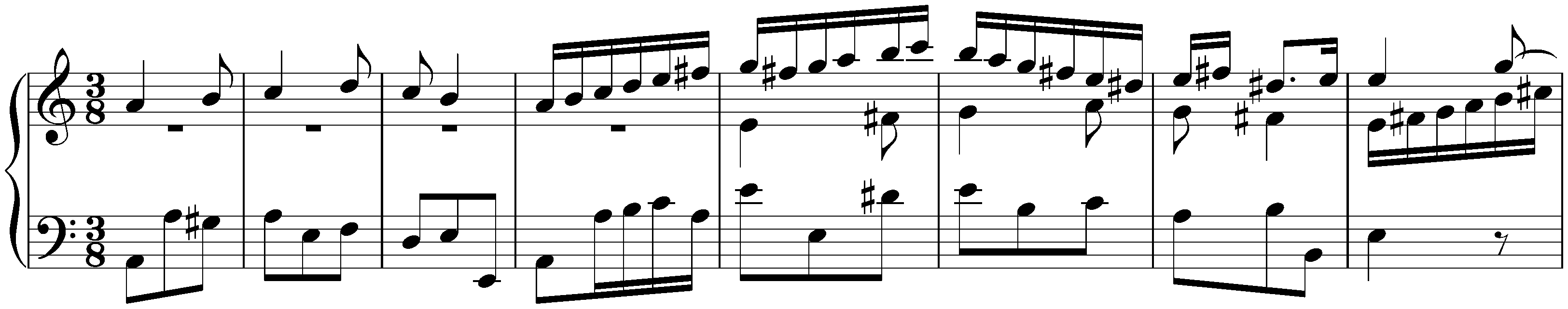 Fifteen Sinfonias, BWV 787–801; 13. A minor, BWV 799