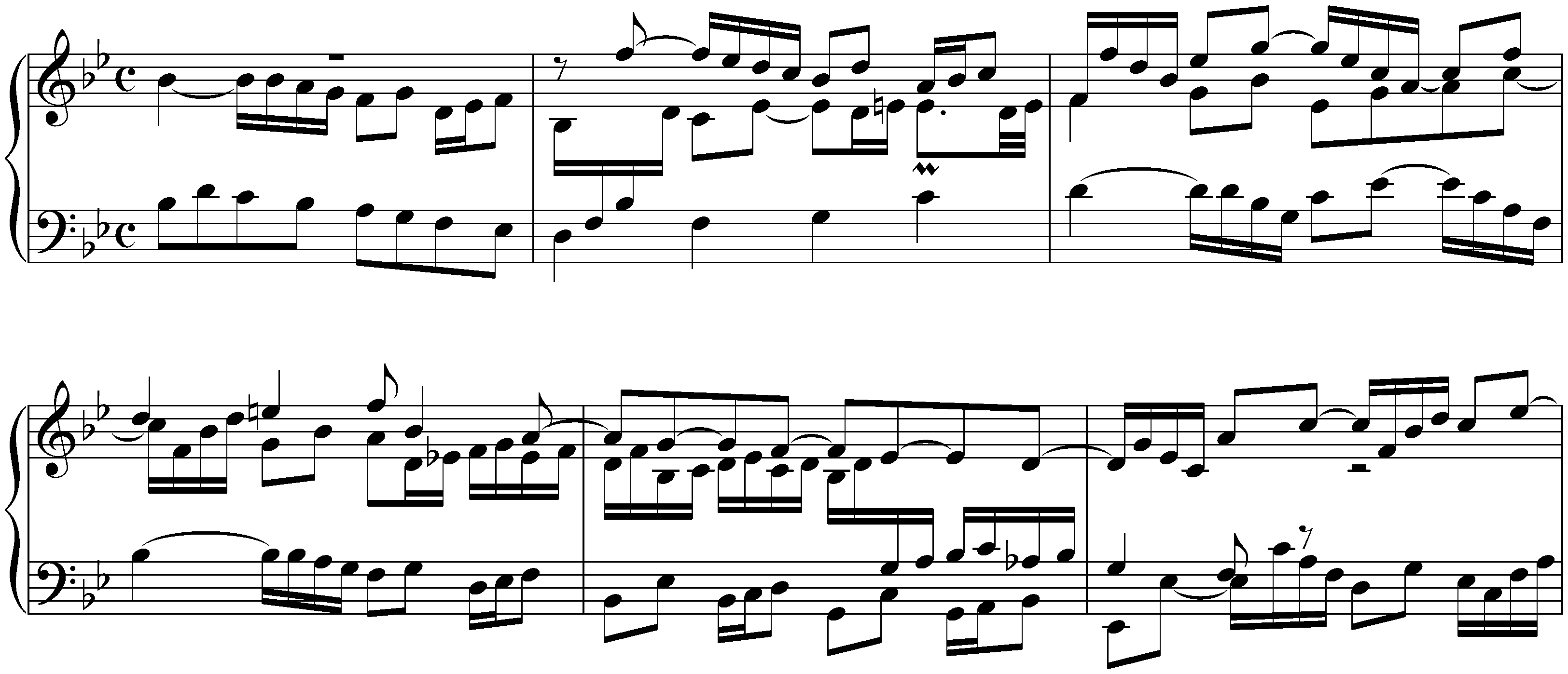 Fifteen Sinfonias, BWV 787–801; 14. B-flat major, BWV 800