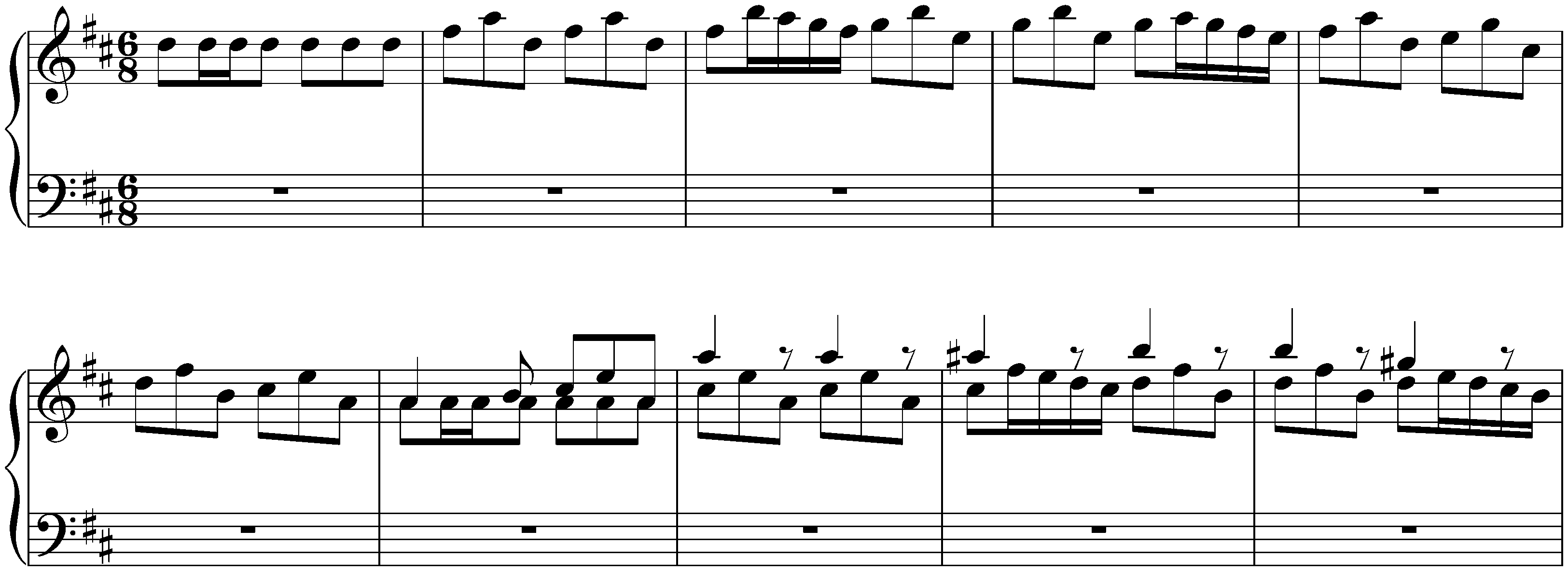 Sonata in D major, BWV 963; 5. Thema all’ Imitatio Gallina Cuccu