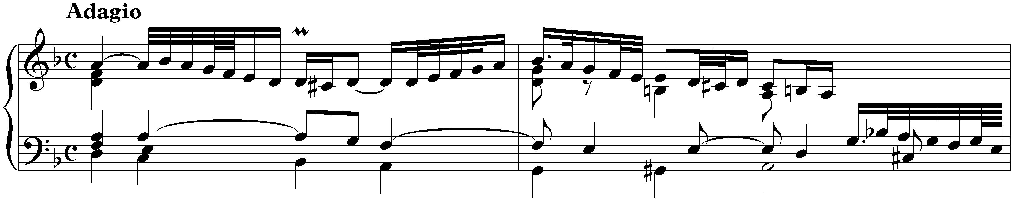 Sonata in D minor, BWV 964; 1. Adagio