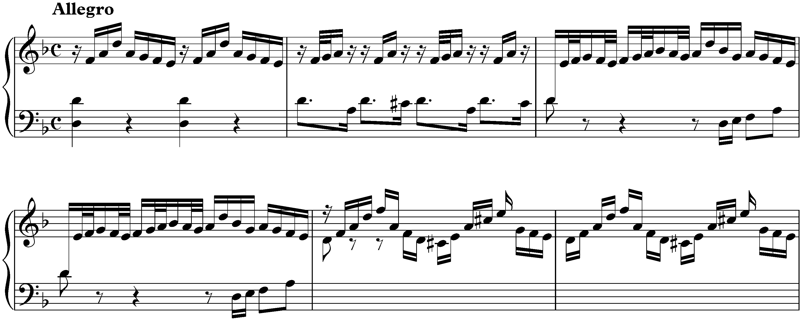 Sonata in D minor, BWV 964; 4. Allegro
