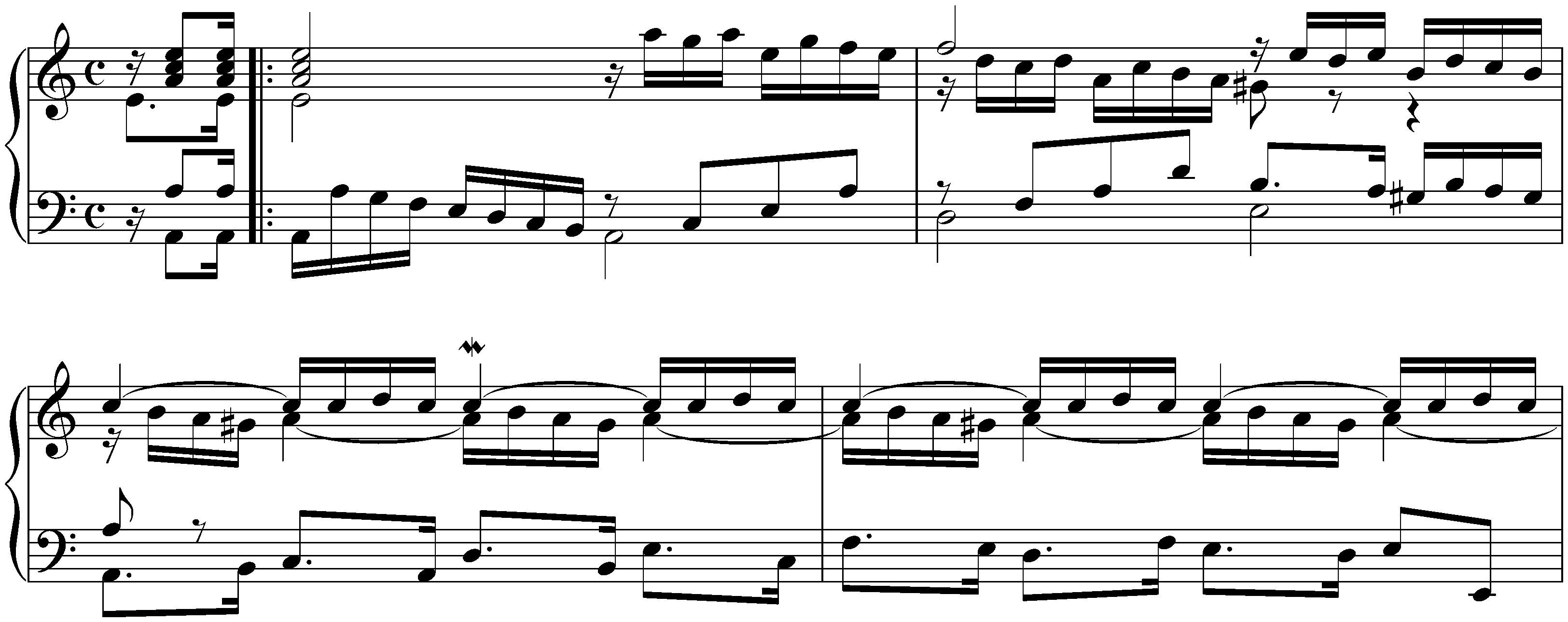 Sonata in A minor after Johann Adam Reincken, BWV 965; 4. Allemande
