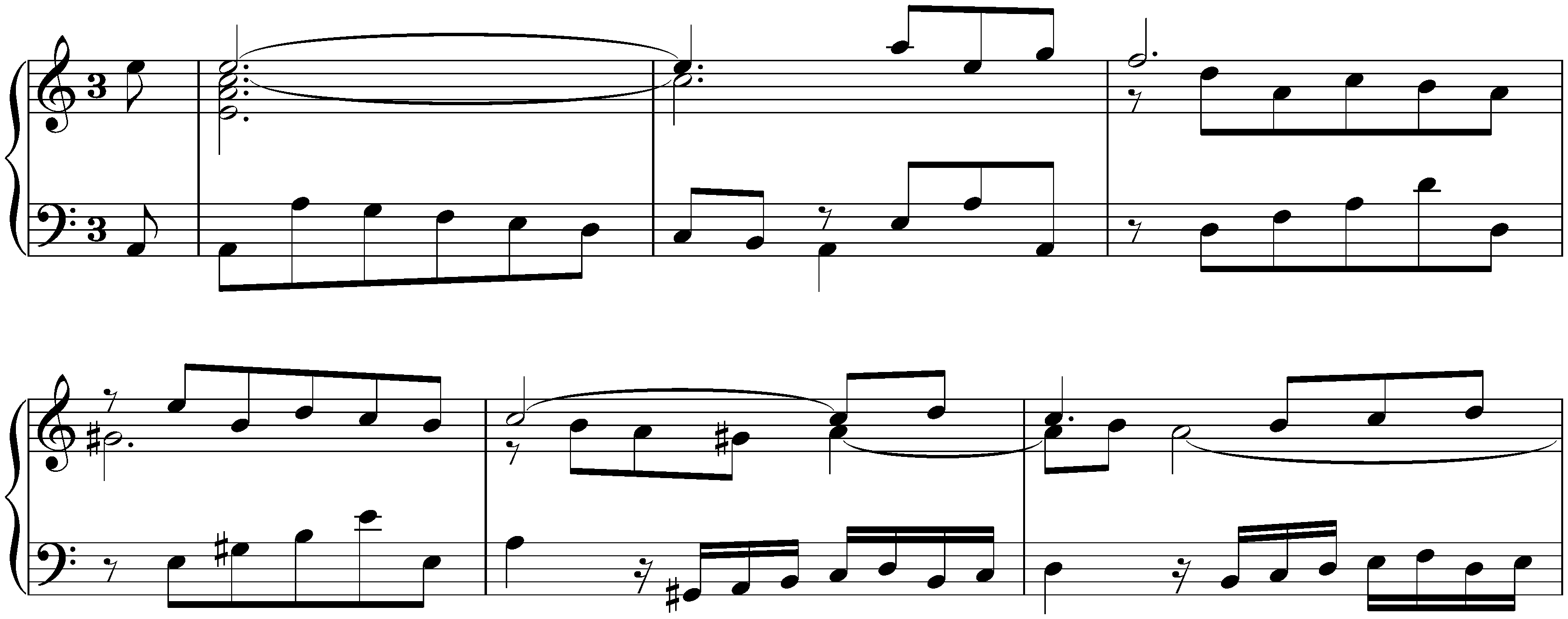 Sonata in A minor after Johann Adam Reincken, BWV 965; 5. Courante