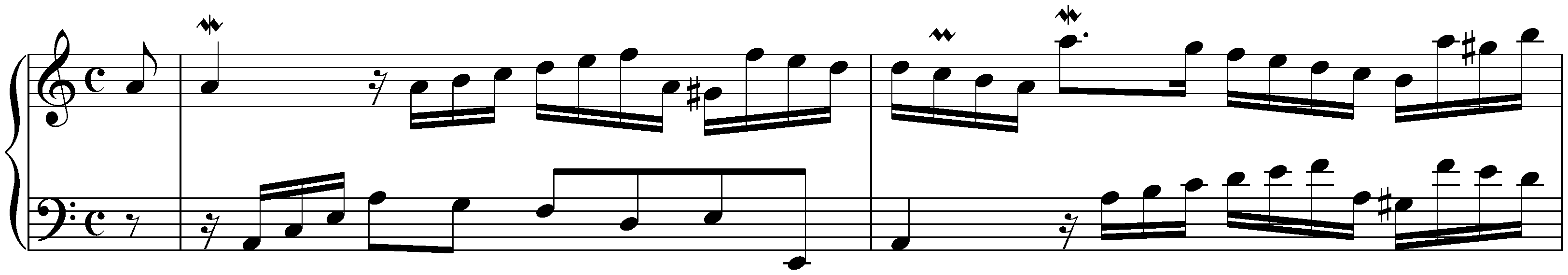 Suite in A minor, BWV 818 (first version); 1. Allemande