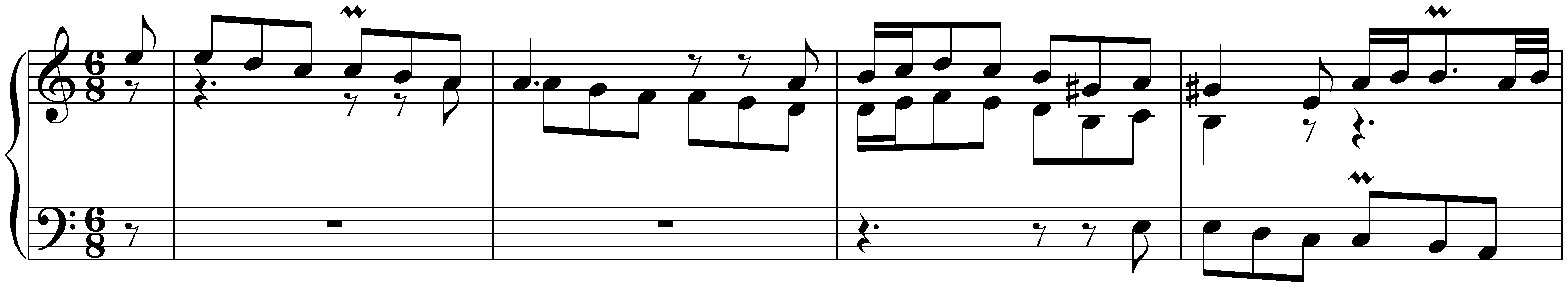 Suite in A minor, BWV 818 (first version); 4. Gigue