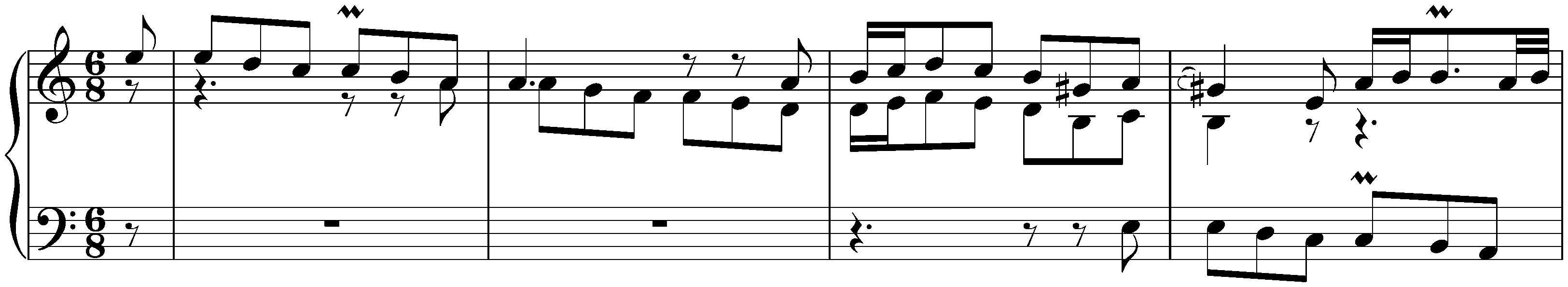 Suite in A minor, BWV 818 (second version); 6. Gigue