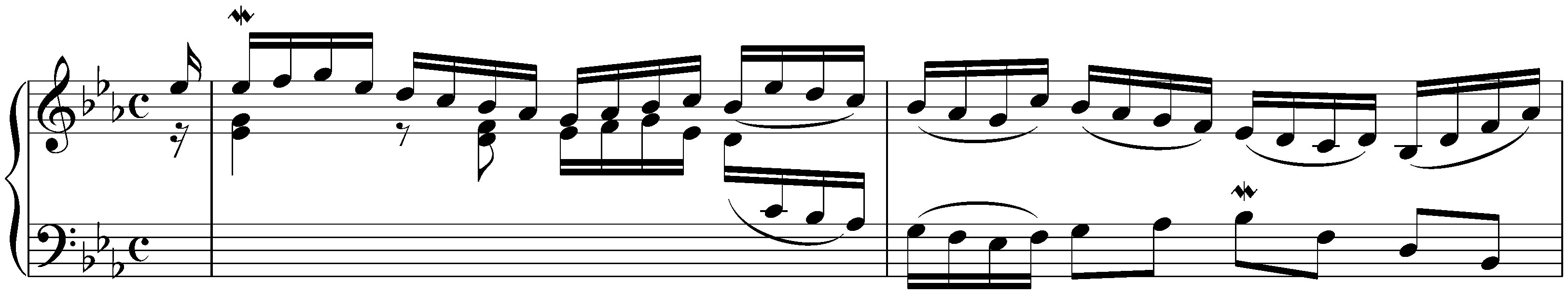 Suite in E-flat major, BWV 819 (first version); 1. Allemande