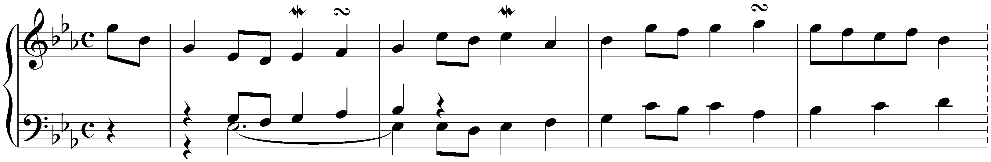 Suite in E-flat major, BWV 819 (first version); 4. Bourrée