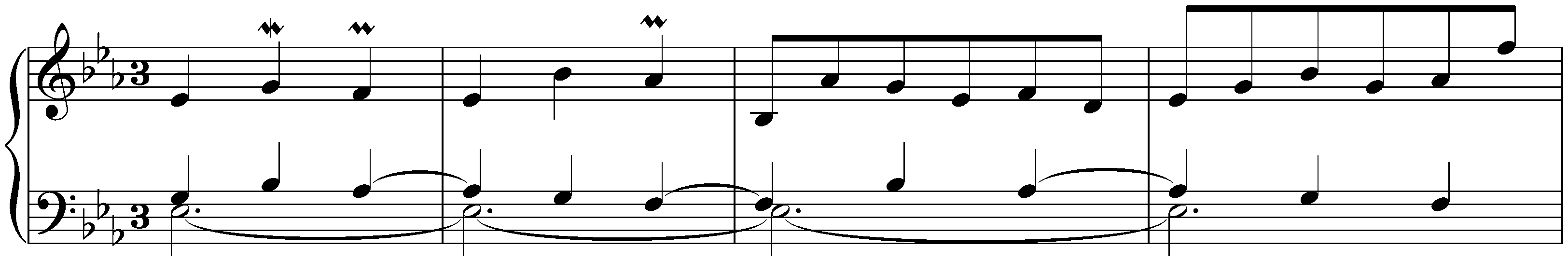 Suite in E-flat major, BWV 819 (first version); 5. Menuet I – Menuet II – Menuet I
