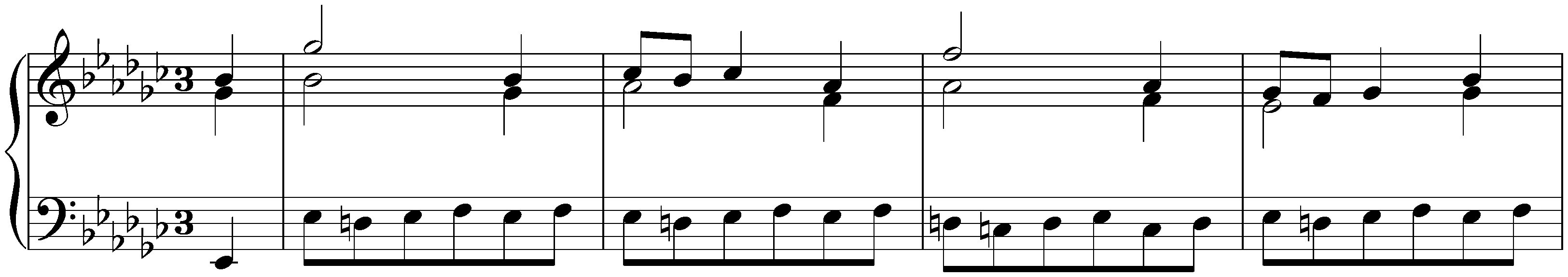 Suite in E-flat major, BWV 819 (first version); 5. Menuet I – Menuet II – Menuet I