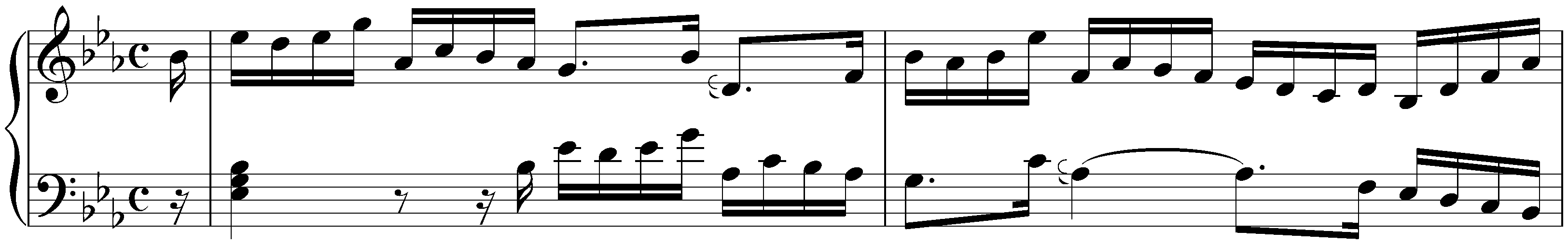Suite in E-flat major, BWV 819 (second version); 1. Allemande
