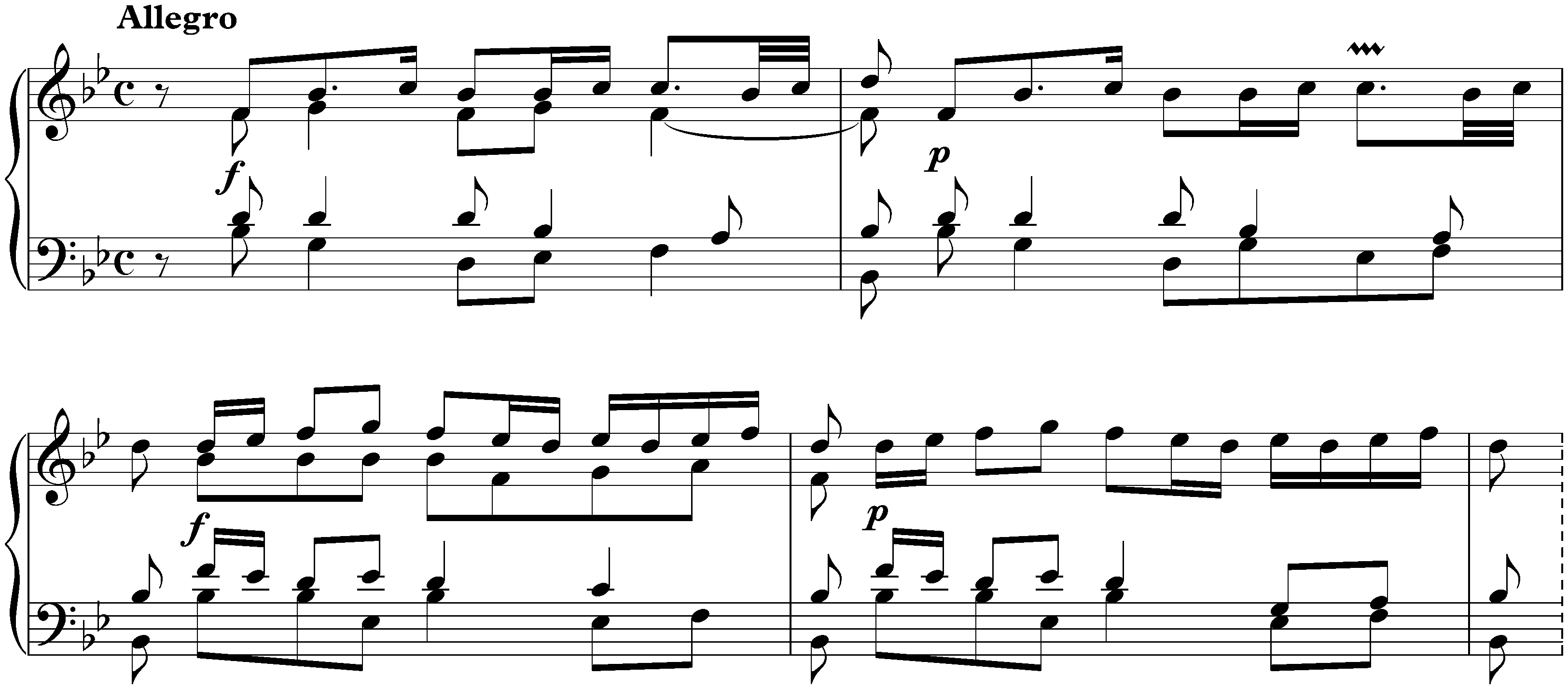 Suite in B-flat major, BWV 821; 5. Echo: Allegro