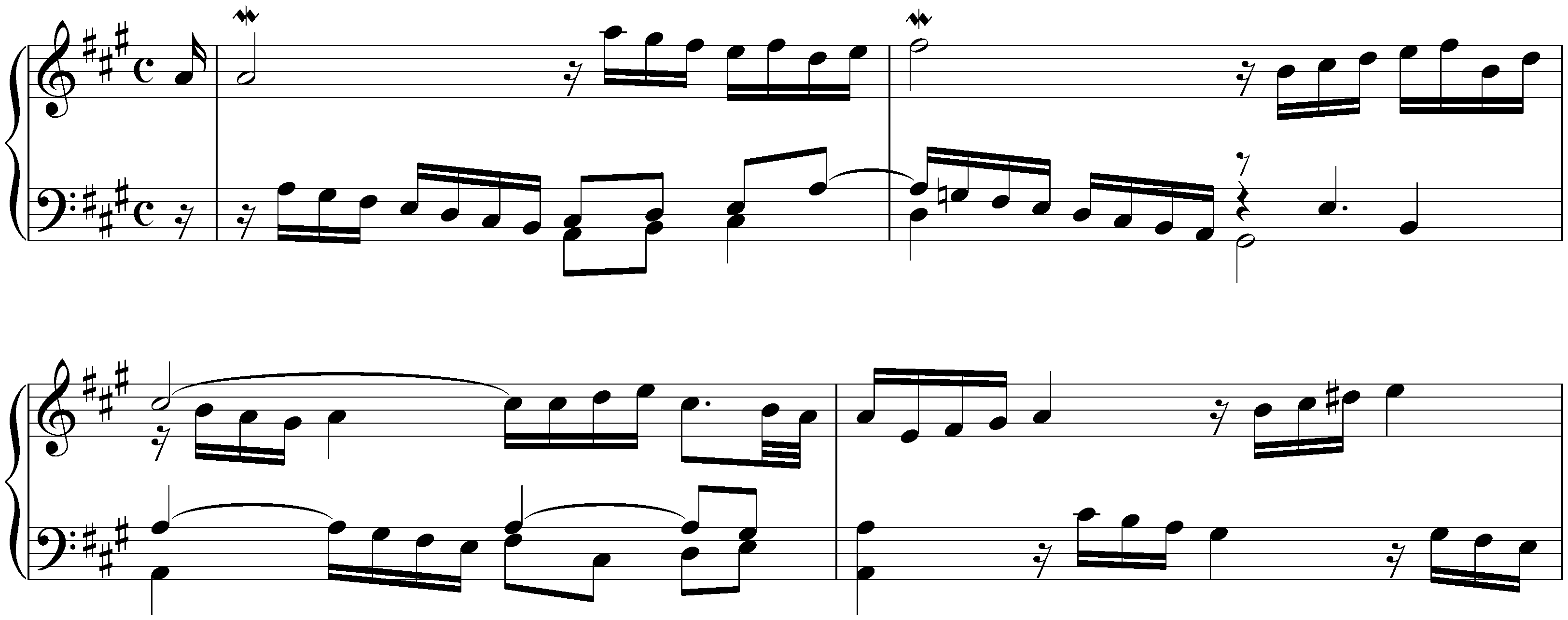 Suite in A major, BWV 832; 1. Allemande