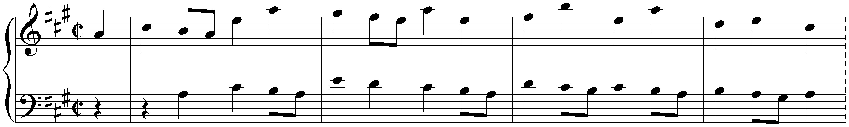 Suite in A major, BWV 832; 4. Bourrée