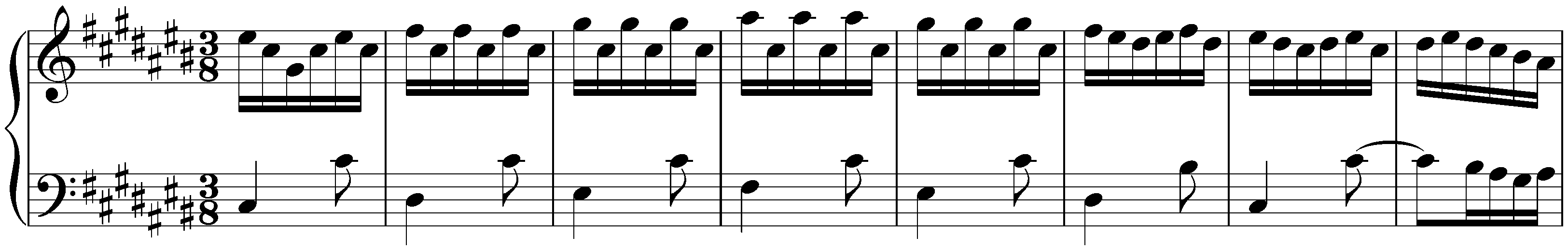 The Well-Tempered Clavier, Book 1, BWV 846–869; 3. C-sharp major, BWV 848, Prelude