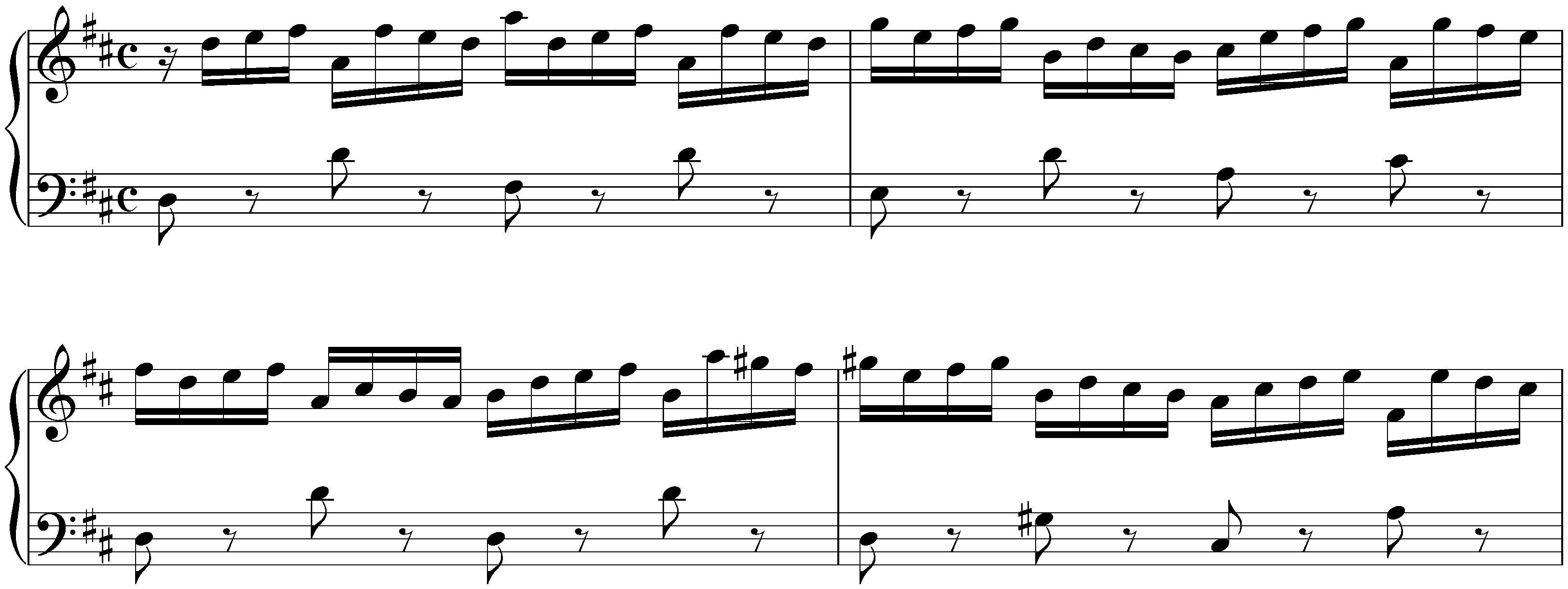 The Well-Tempered Clavier, Book 1, BWV 846&ndash;869; 5. D major, BWV 850, Prelude