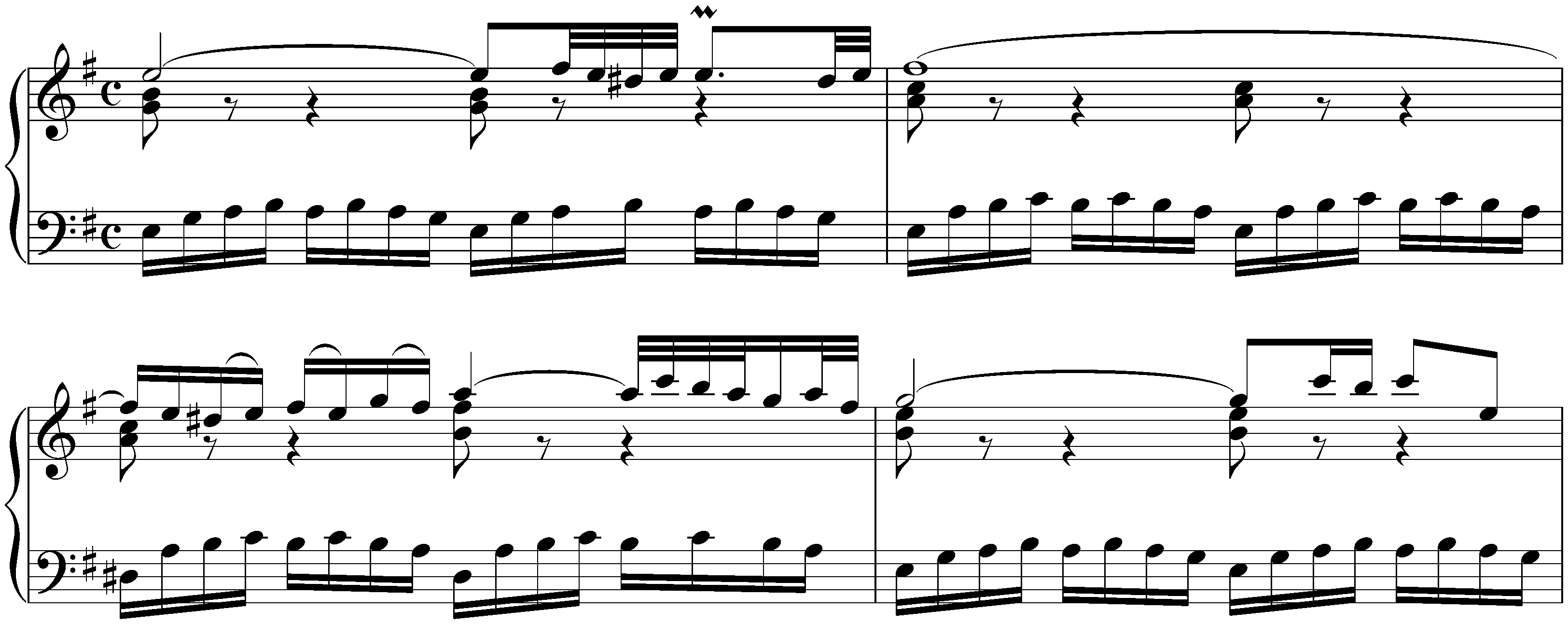 The Well-Tempered Clavier, Book 1, BWV 846&ndash;869; 10. E minor, BWV 855, Prelude