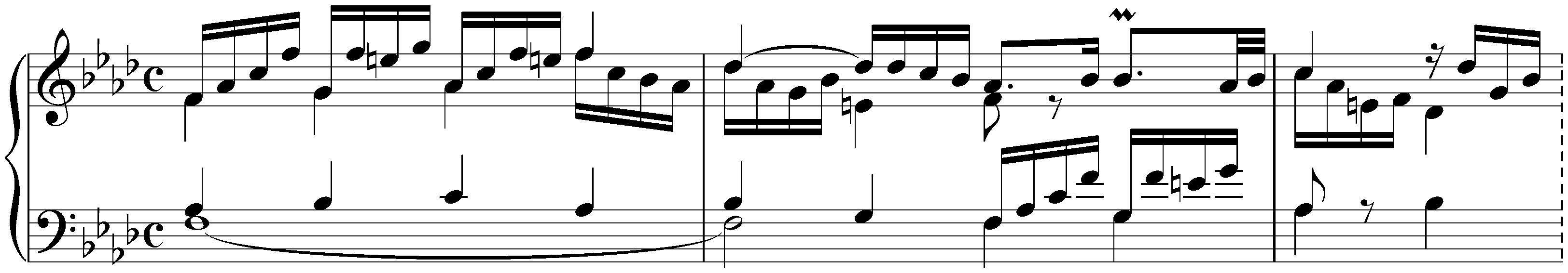 The Well-Tempered Clavier, Book 1, BWV 846–869; 12. F minor, BWV 857, Prelude