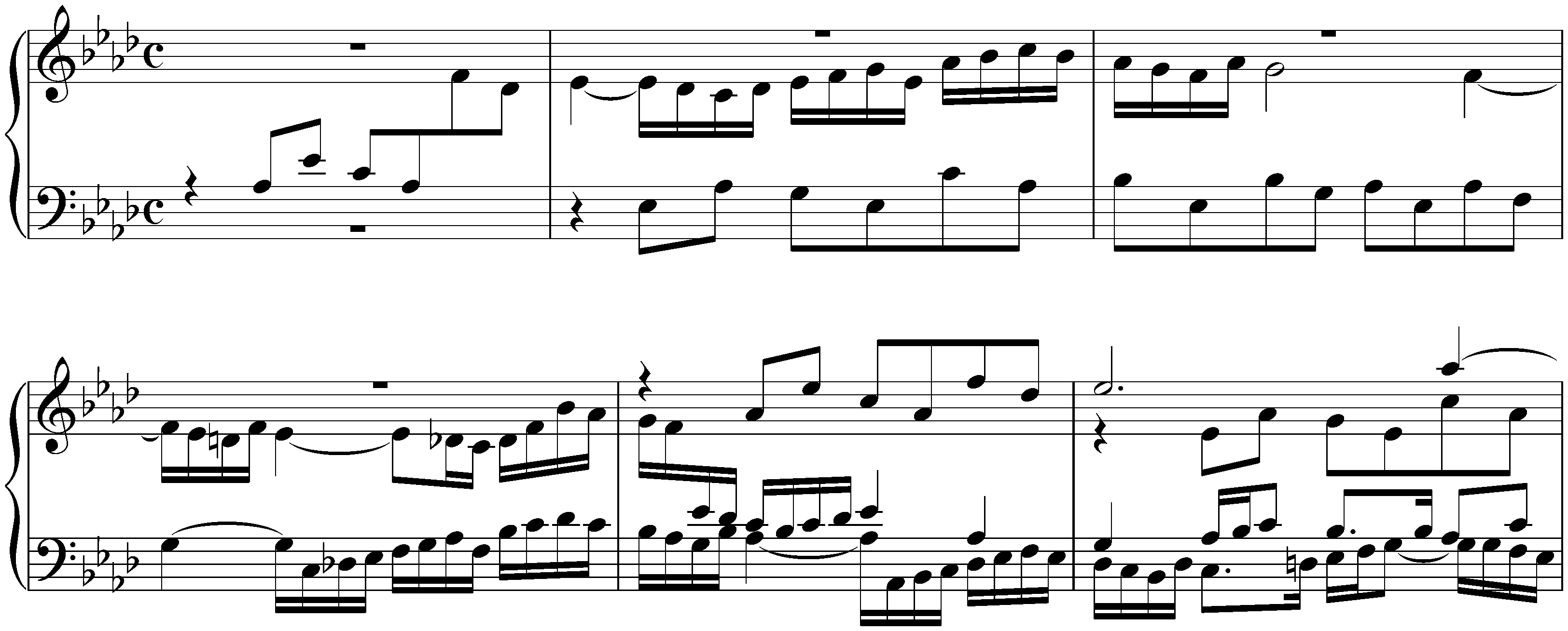 The Well-Tempered Clavier, Book 1, BWV 846–869; 17. A-flat major, BWV 862, Fugue