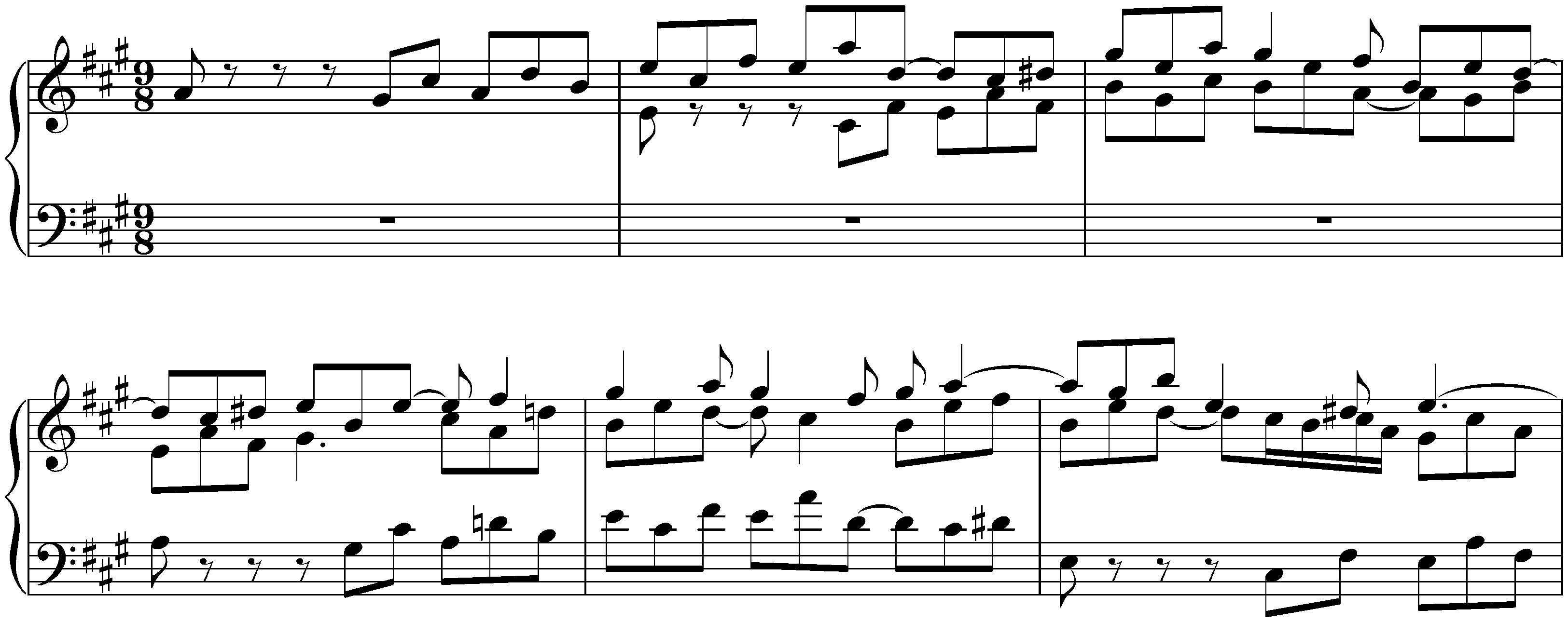 The Well-Tempered Clavier, Book 1, BWV 846–869; 19. A major, BWV 864, Fugue