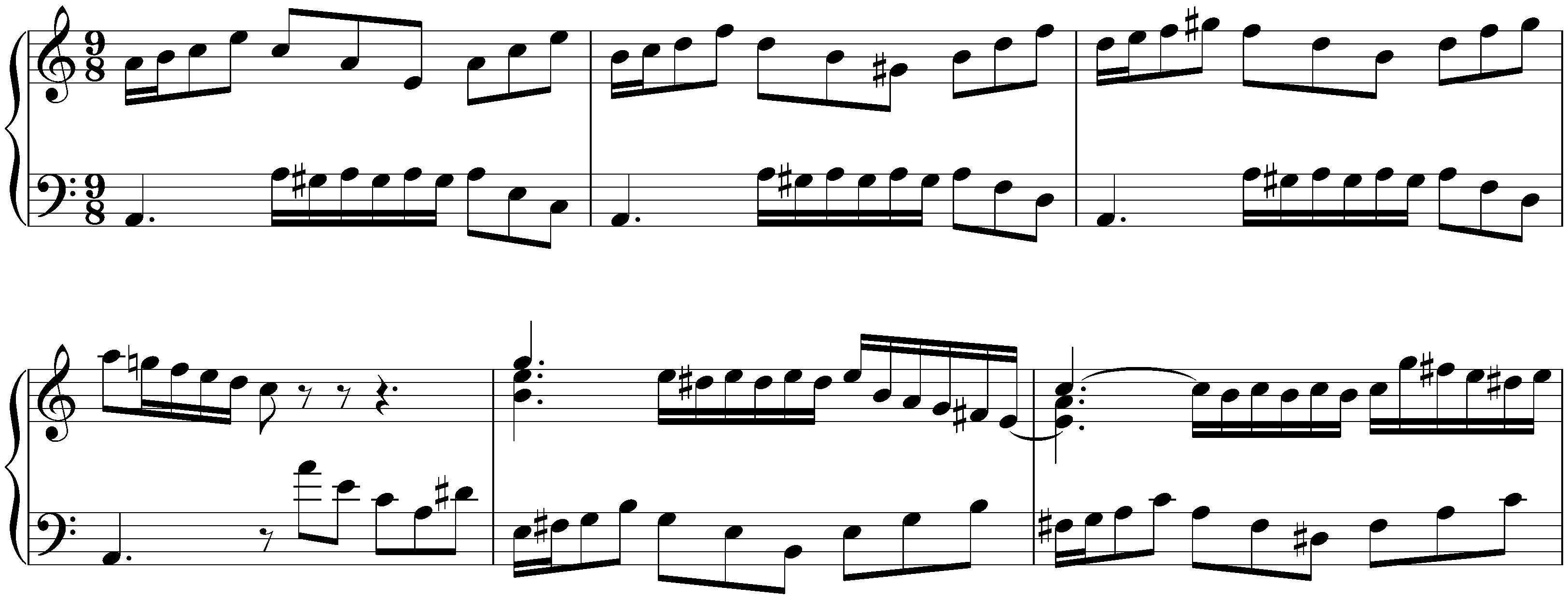 The Well-Tempered Clavier, Book 1, BWV 846–869; 20. A minor, BWV 865, Prelude