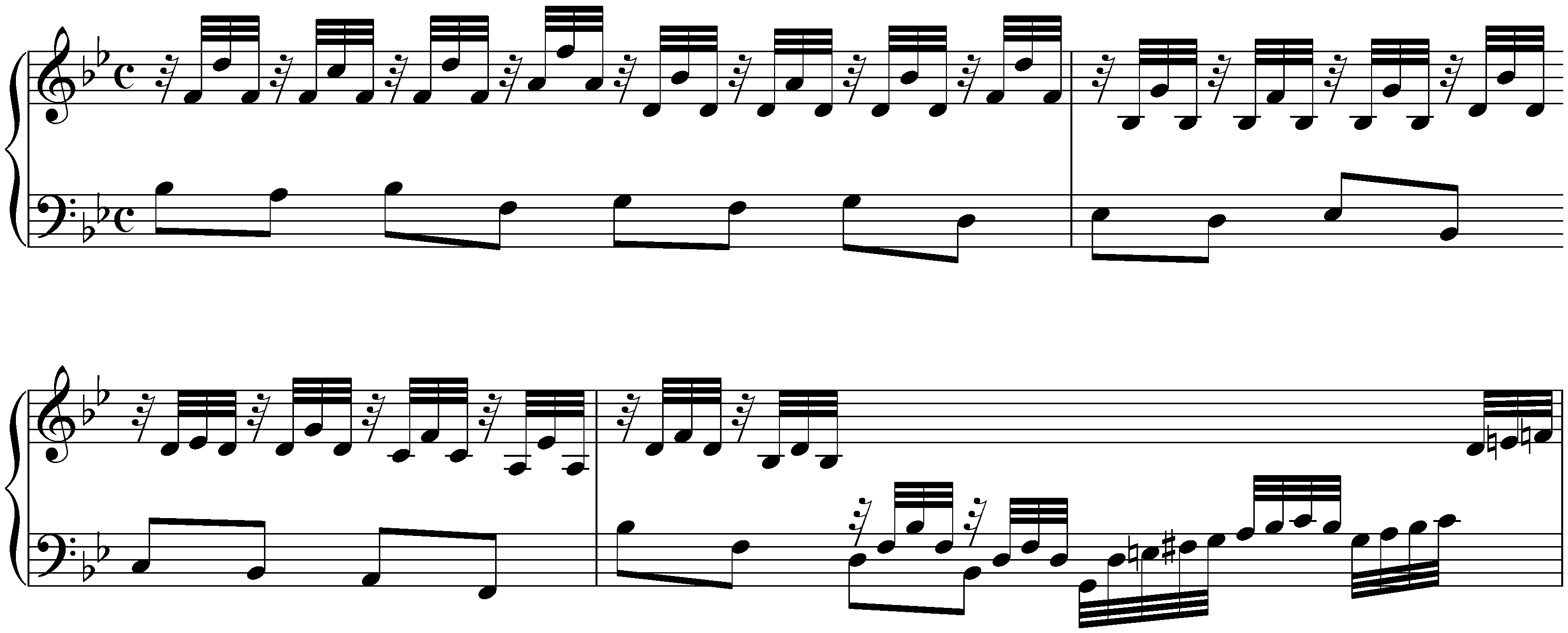 The Well-Tempered Clavier, Book 1, BWV 846–869; 21. B-flat major, BWV 866, Prelude