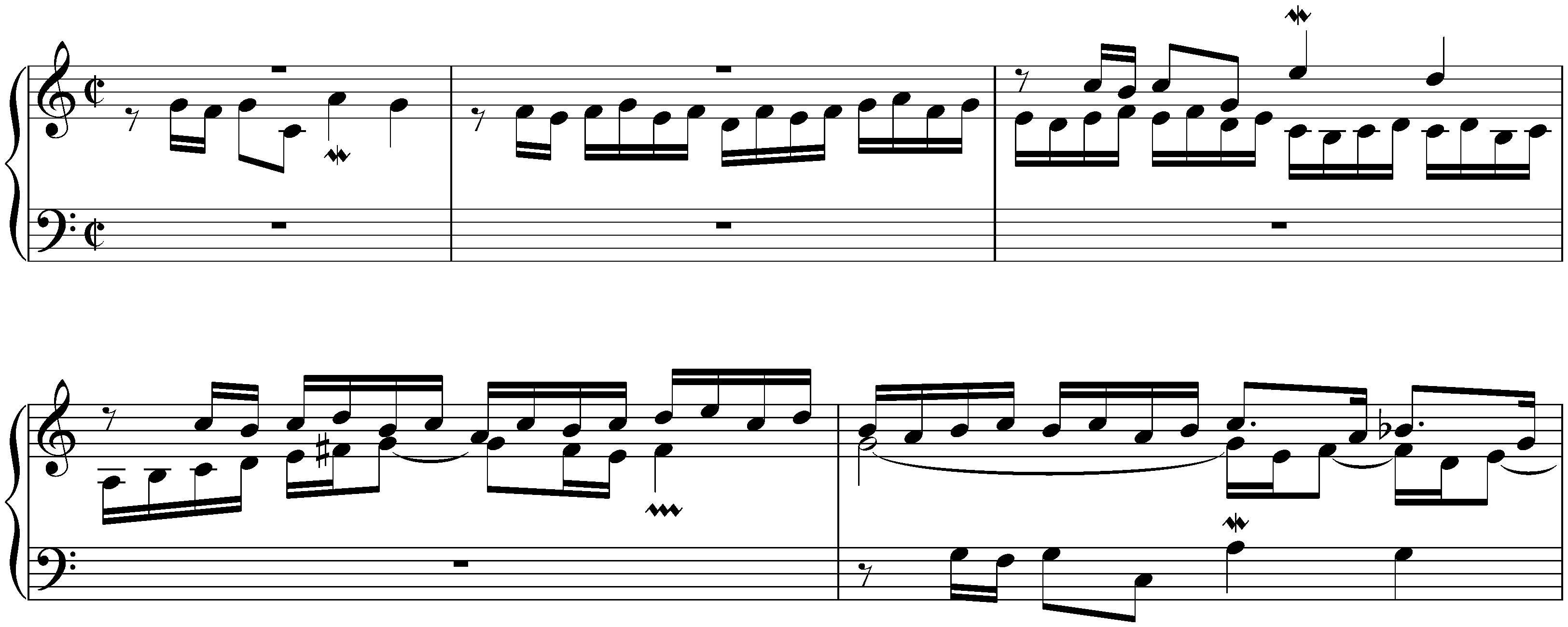 1. C major, BWV 870, Fugue (earlier version)