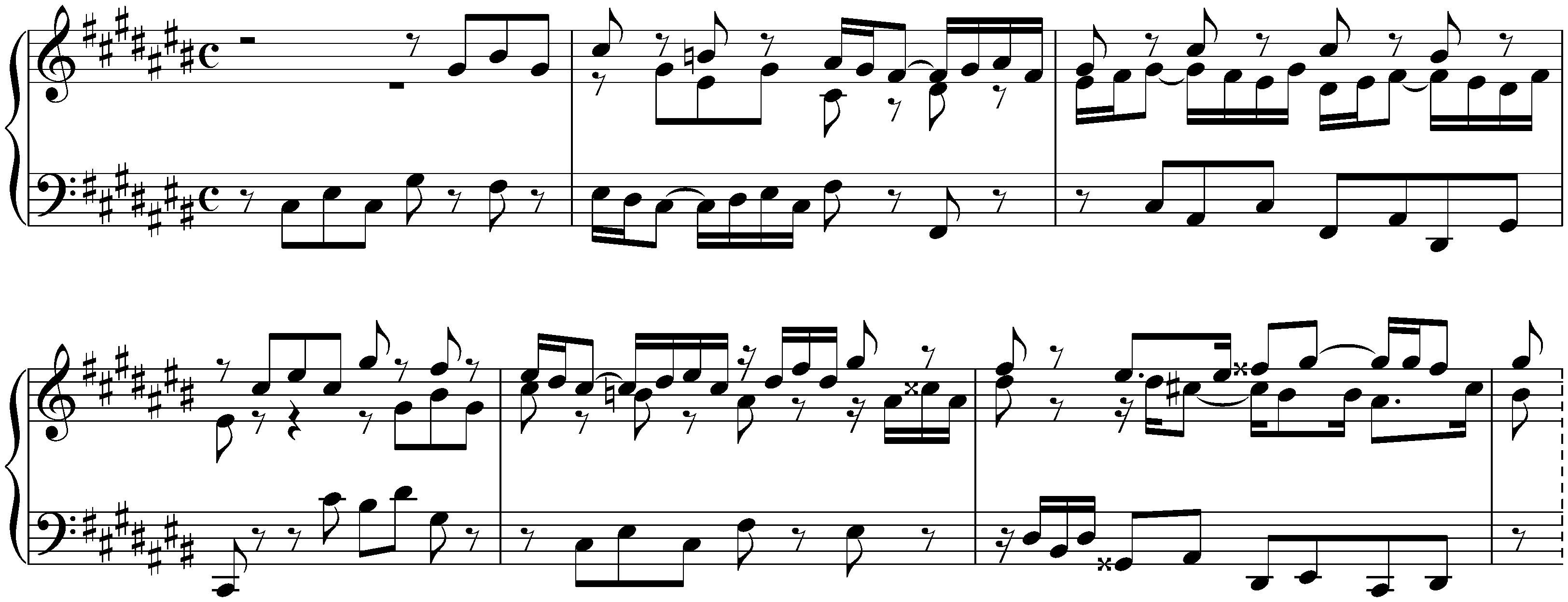 The Well-Tempered Clavier, Book 2, BWV 870–893; 3. C-sharp major, BWV 872, Fugue