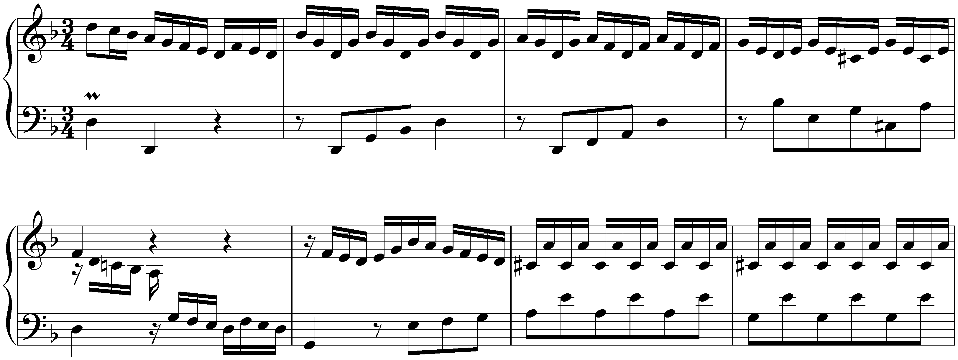 6. D minor, BWV 875, Prelude (earlier version)