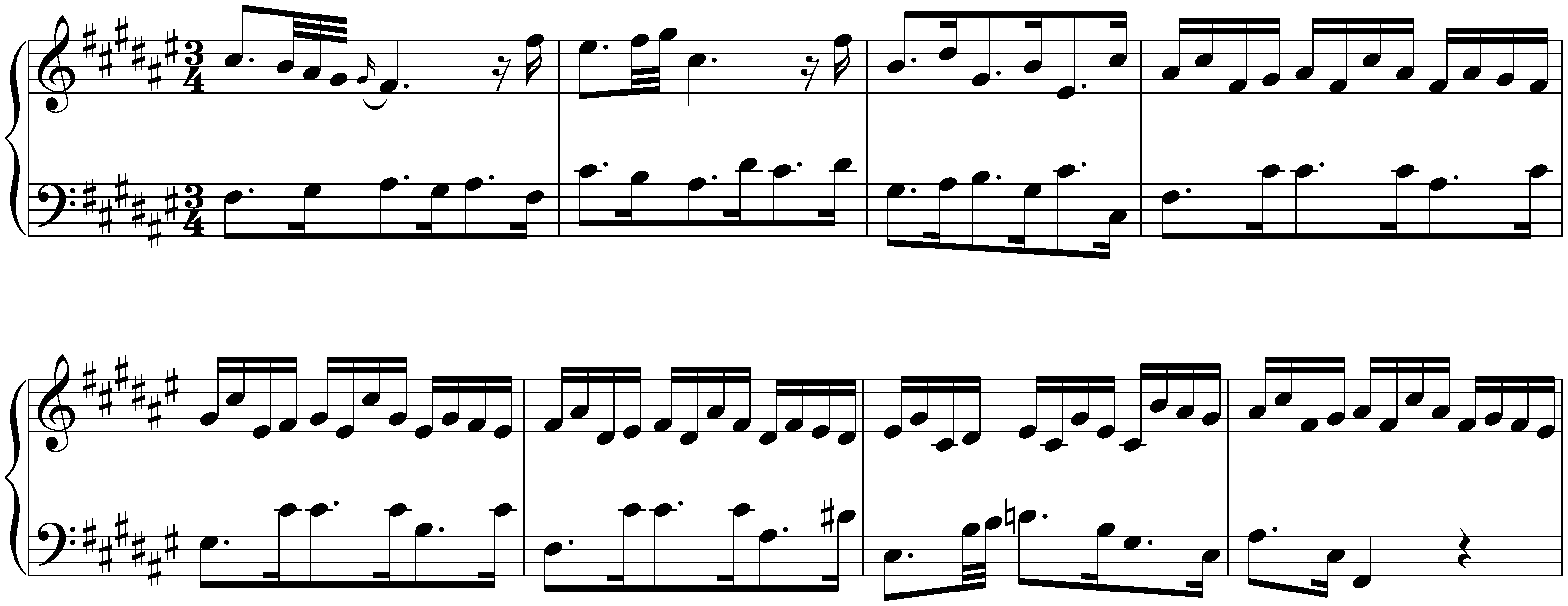 The Well-Tempered Clavier, Book 2, BWV 870–893; 13. F-sharp major, BWV 882, Prelude