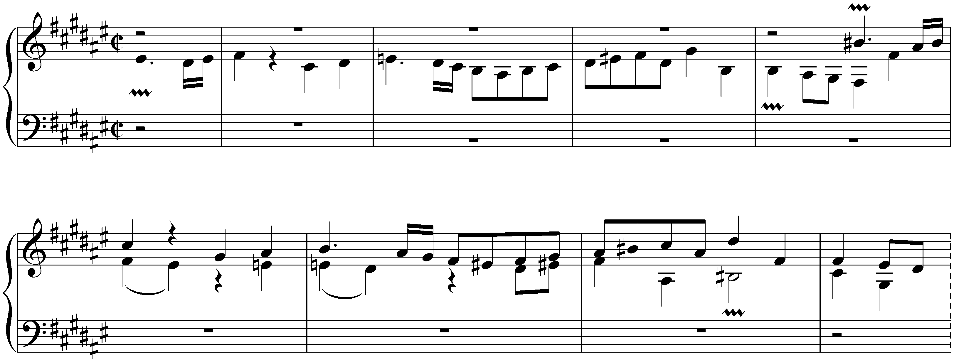 The Well-Tempered Clavier, Book 2, BWV 870–893; 13. F-sharp major, BWV 882, Fugue