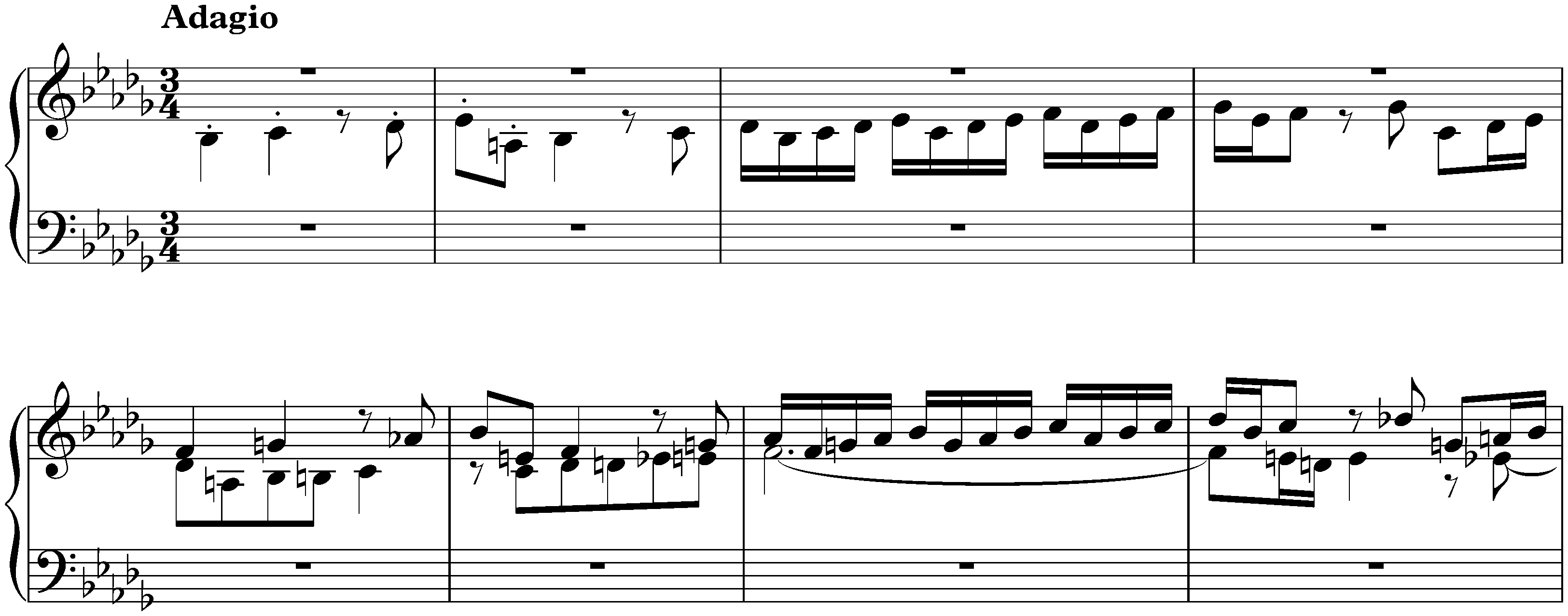 The Well-Tempered Clavier, Book 2, BWV 870–893; 22. B-flat minor, BWV 891, Fugue