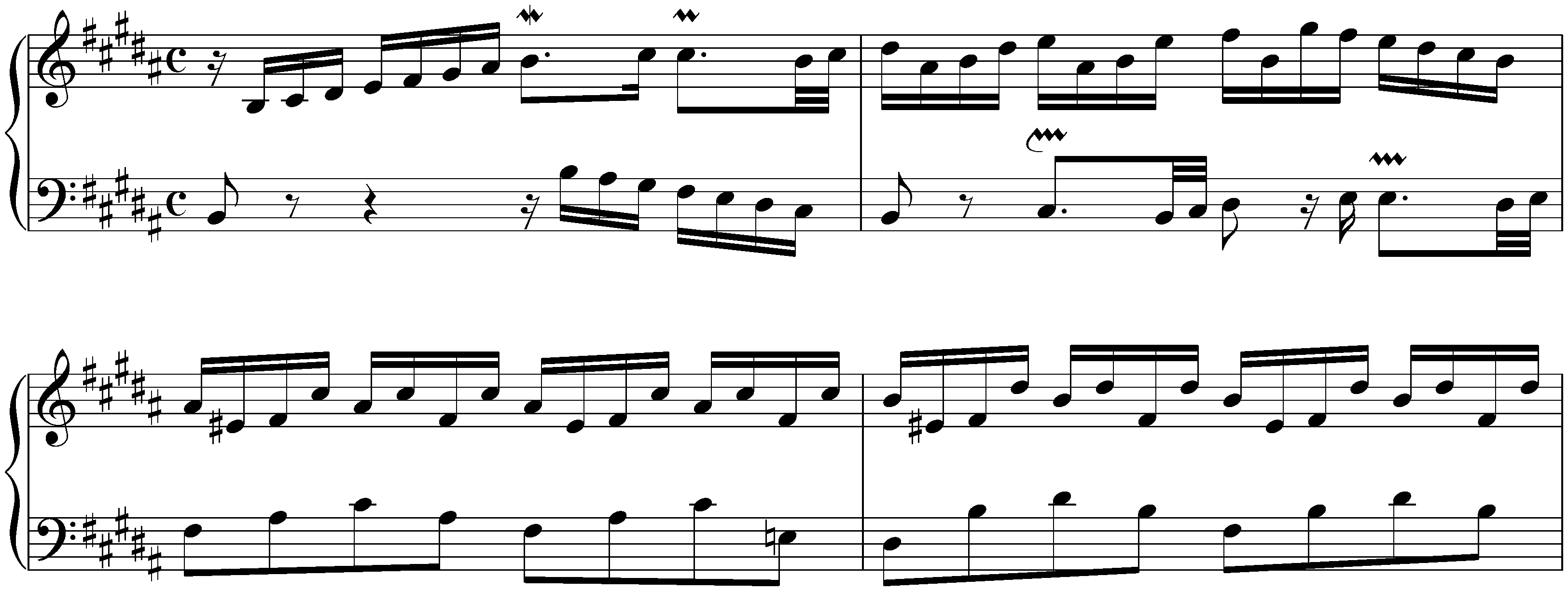 The Well-Tempered Clavier, Book 2, BWV 870–893; 23. B major, BWV 892, Prelude