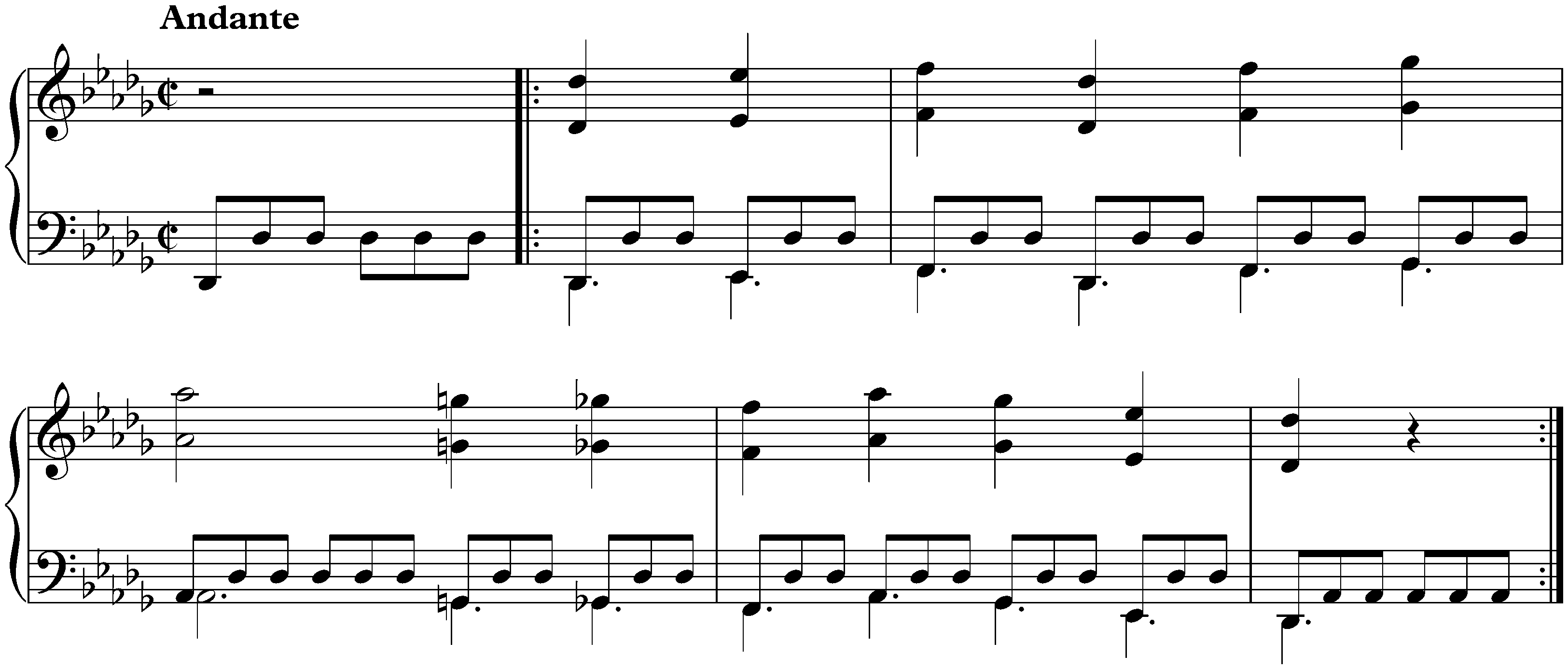 Four Bagatelles, WoO 213; 1. D-flat major
