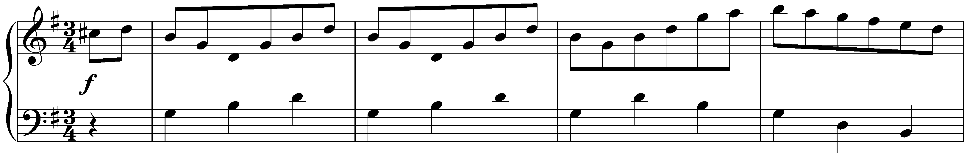 Twelve deutsche Tänze, WoO 13; 3. G major