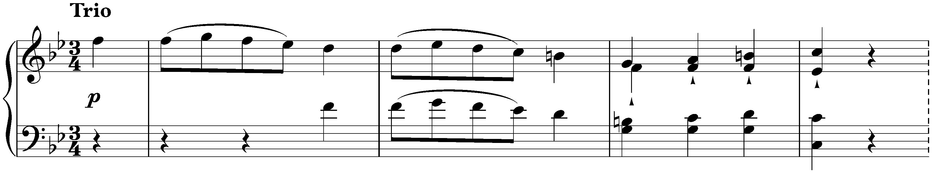 Twelve deutsche Tänze, WoO 13; 6. B-flat major