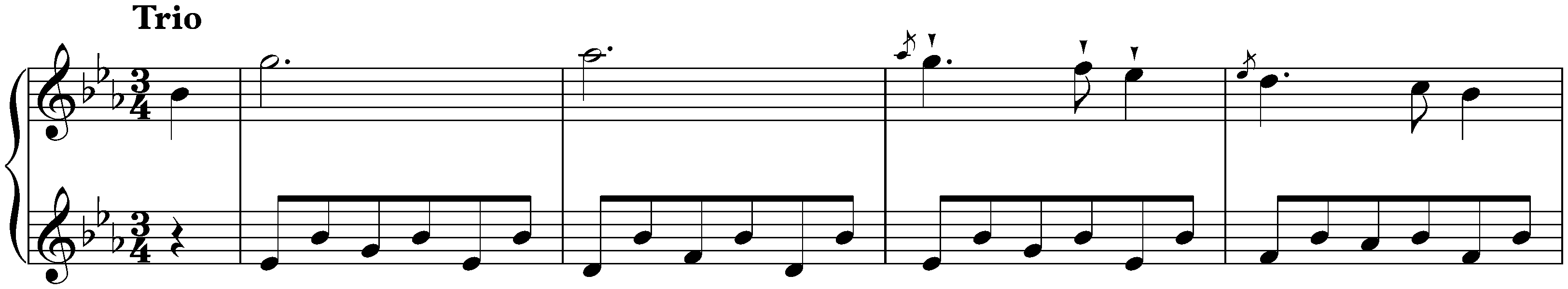 Twelve deutsche Tänze, WoO 13; 9. E-flat major