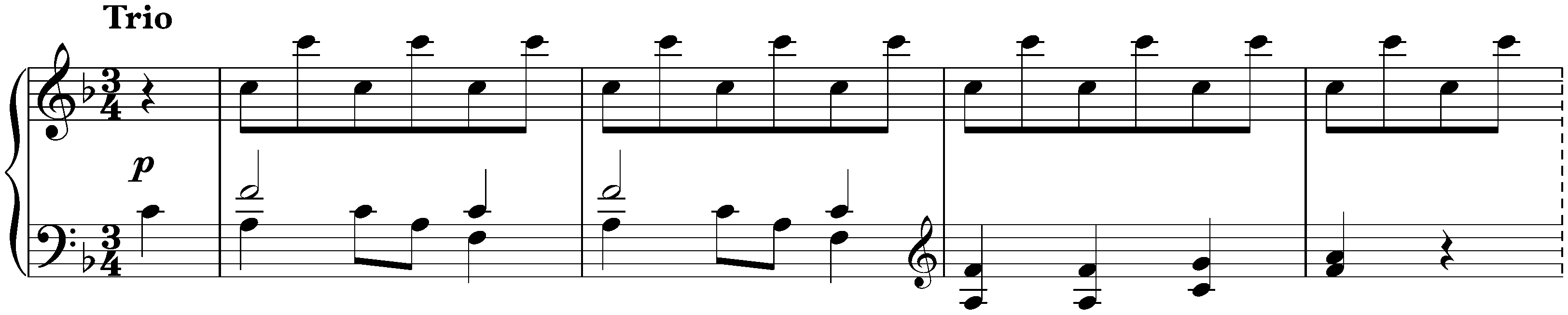 Twelve deutsche Tänze, WoO 8; 3. F major