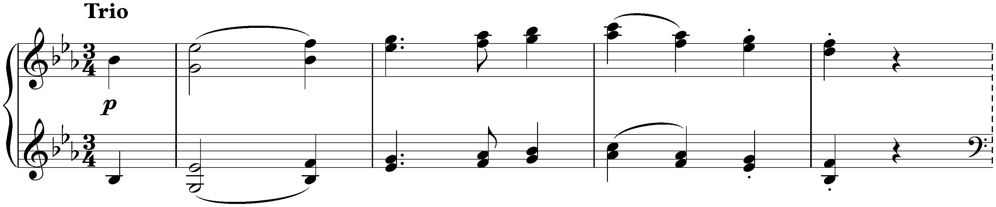 Twelve deutsche Tänze, WoO 8; 5. E-flat major