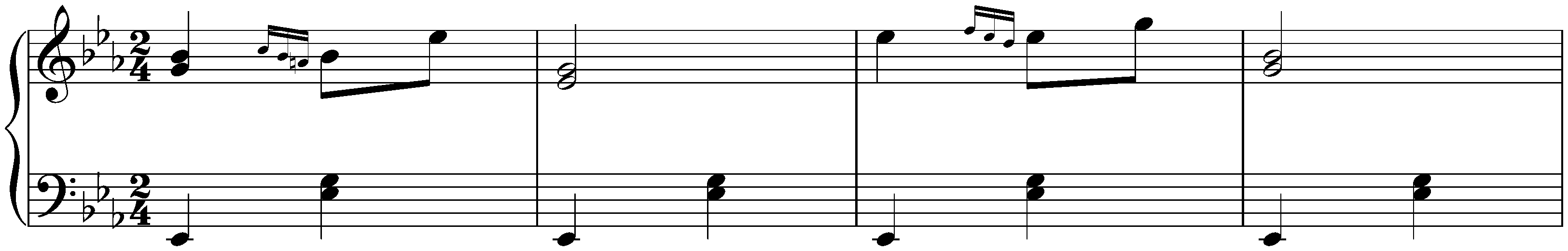 Six Ecossaises, WoO 83; 6. E-flat major
